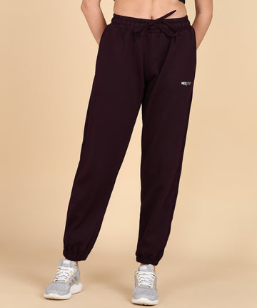 Oversized Track Pants - Wine